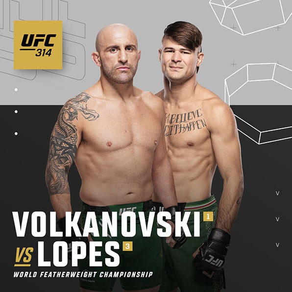 More Info for UFC RETURNS TO KASEYA CENTER WITH FEATHERWEIGHT TITLE BOUT BETWEEN (#1) ALEXANDER VOLKANOVSKI AND (#3) DIEGO LOPES